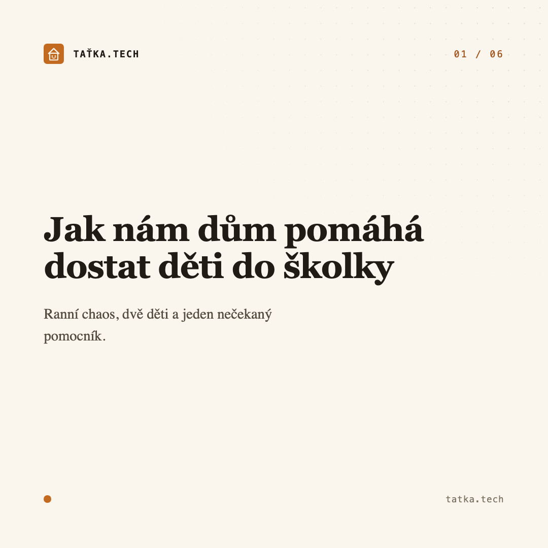 Carousel o ranní rutině s dětmi
