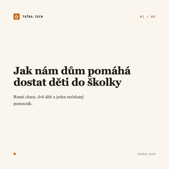 Carousel o ranní rutině s dětmi