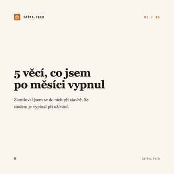 Carousel o automatizacích, co jsem vypnul